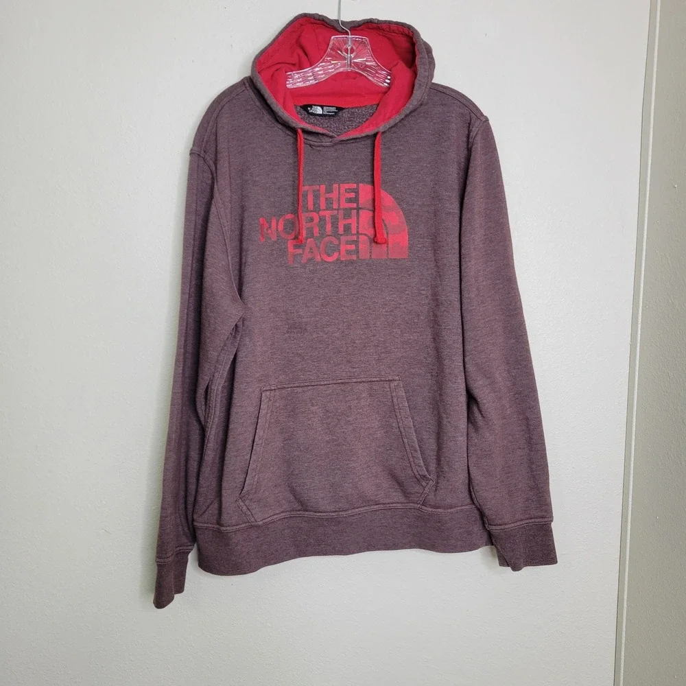 The North Face Hoodie Pullover Graphic Logo Maroon Red Large‎